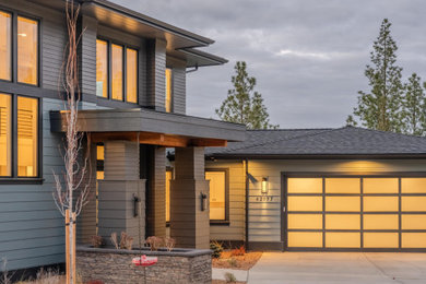 Example of a minimalist exterior home design in Other