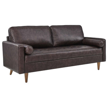 Valour Leather Sofa, Brown