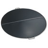 Round Folding Fire Pit Cover, Stainless Steel, 45" Diameter