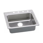 Elkay 5 1/2" Single Bowl Drop In Stainless Steel Kitchen Sink, LRAD2522553
