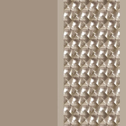 Vasili Taupe Optical Stripe - Wallpaper
