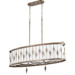 Quorum - Quorum 856-5-91 Cordon, 5 Light Linear Pendant - The Cordon Series is suspended from a combinationCordon 5 Light Linea Persian Gray AcrylicUL: Suitable for damp locations Energy Star Qualified: n/a ADA Certified: n/a  *Number of Lights: 5-*Wattage:100w Medium Base bulb(s) *Bulb Included:No *Bulb Type:Medium Base *Finish Type:Persian Gray