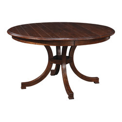 Stickley Exeter Round Dining Table Grooved Top 53400-60-GRV - Dining Tables