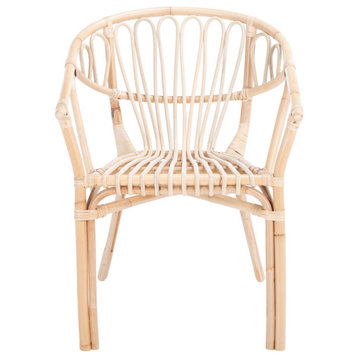 Invil Rattan Dining Chair set of 2 Natural
