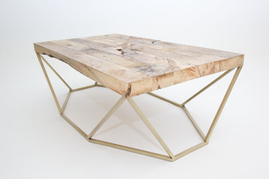 Dusk Coffee Table - Salvaged Wood/Brass