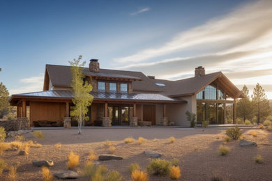 Transitional exterior home idea in Phoenix