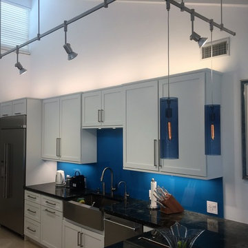 Brighten your day with this Blue and White Kitchen