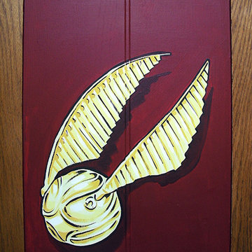 Harry Potter themed wardrobe mural