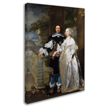 Coques 'Portrait Of A Married Couple In The Park' Canvas Art, 24 x 18