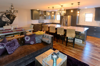 Inspiration for an eclectic kitchen remodel in Denver