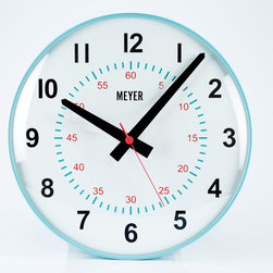 Modern Turquoise Clock - Wall Clocks