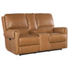 Hooker Furniture SS718-PHZC2 Somers 70"W Leather Loveseat - Denver Coffee