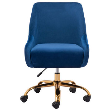 Parker Office Chair Gray & Gold, Blue & Gold