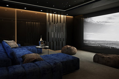 Example of a home theater design in Seattle