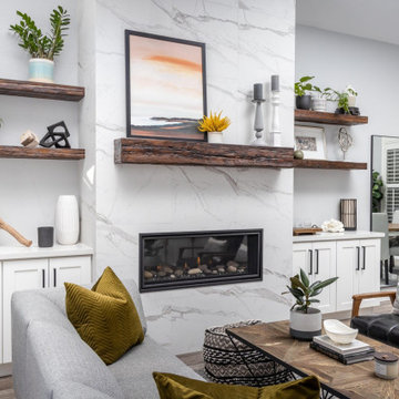 Mantel - Mushroom Wood Mantel & Matching Shelves - Dale Mantel Shelves