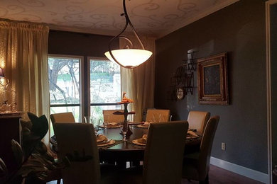 Transitional dining room photo in Austin