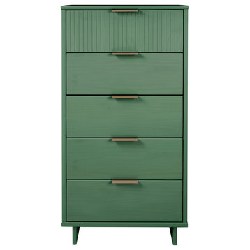 Granville Tall 23.62" Modern Narrow Dresser, Sage Green