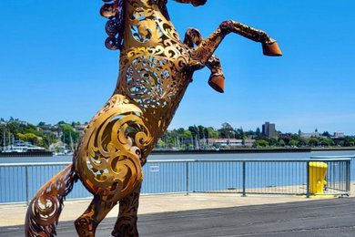 "Golden Possibilities" horse sculpture