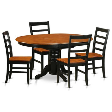 Dining Set, 5-Piece With 4 Wooden Chairs