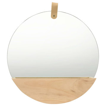 vidaXL Hanging Mirror Wall Mirror with Storage Bathroom Mirror Solid Pinewood