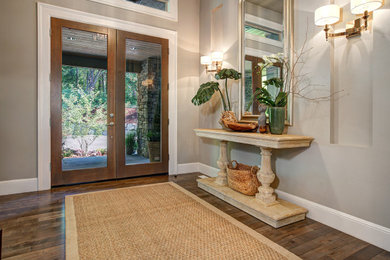 Entryway - transitional entryway idea in Seattle