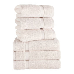Makroteks - Villa Collection Hand Towel Set, Ivory - Bath Towels