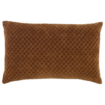 Jaipur Living Rawlings Trellis Brown Lumbar Pillow, Polyester Fill