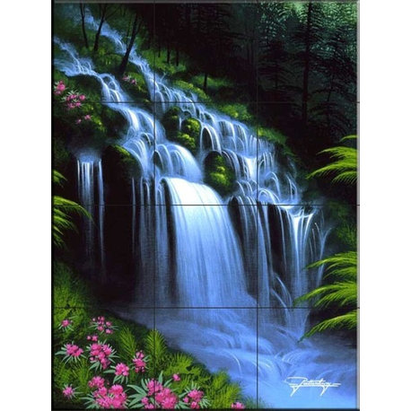 Tile Mural, Forest Falls by Jon Rattenbury