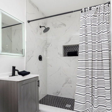 Small Bathroom Remodel with Walk-In Shower – Indianapolis