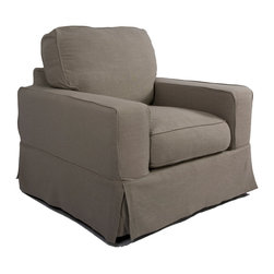 Sunset Trading Americana Chair - Slip Cover Set Only - Light Gray - Slipcovers And Chair Covers