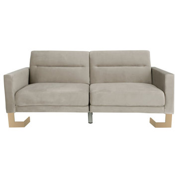 Bree Foldable Sofa Bed Grey/ Brass