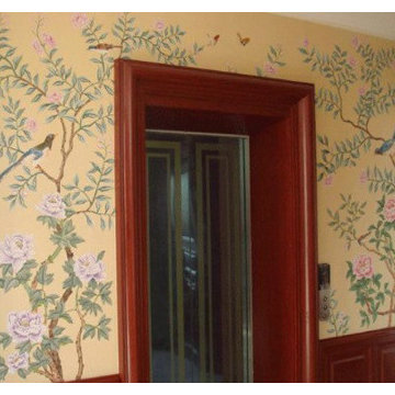 Hand painted wallpaper showroom