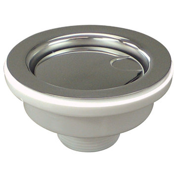 Transolid 3.5-in Covered Flip-Top Sink Strainer in Polished Stainless