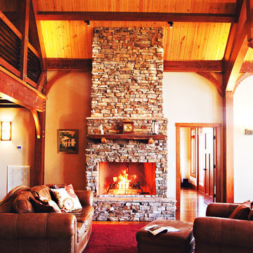 New Custom Timber Frame and SIPs Home in Tennessee