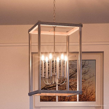 Luxury Modern Farmhouse Pendant Light, Leeds Series, Brushed Nickel