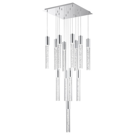 Acrylic Cylinder Chandelier// 13 Light