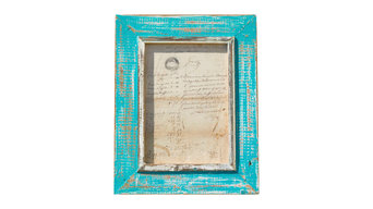 Dassie Artisan Themba Rustic Picture Frame A4, Turquoise