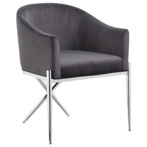 meridian furniture gianna velvet dining chair