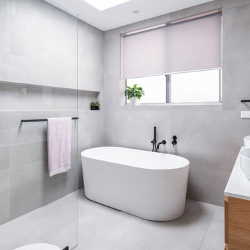 Bathroom with Modern Freestanding Bath