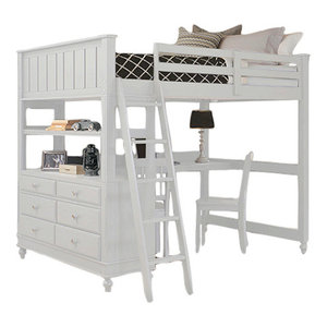 acme willoughby white loft bed