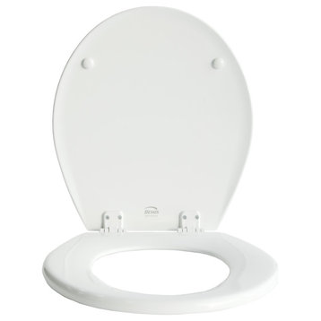 White Toilet Seat, Leaves Maple and Fern, Round