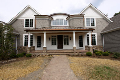 Transitional exterior home idea in Cleveland