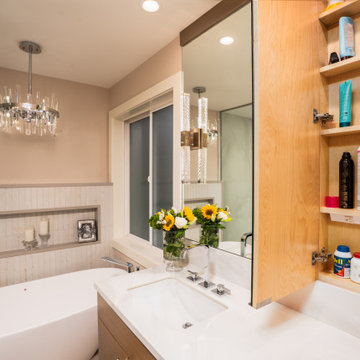 UP Contemporary Transitional Bathroom Remodel