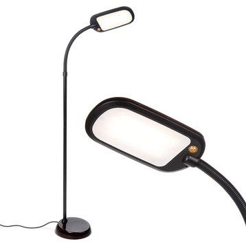 Brightech Litespan LED 2nd Edition Reading Floor Lamp with Cool, Soft & Warm, Ha