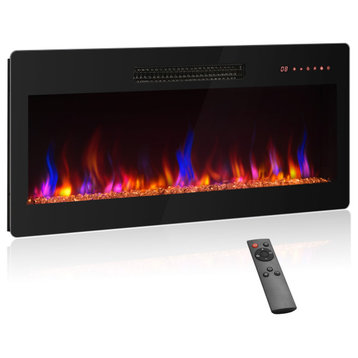 36" Electric Fireplace Heater, 1400 W Recessed & Wall Mounted/ Freestanding