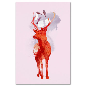 Robert Farkas 'Useless Deer' Canvas Art, 19x12