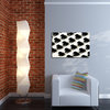 Black and White Pegs Canvas Wall Art