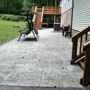 John- Wood deck and stamped concrete patio and more