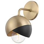 Mitzi by Hudson Valley Lighting - Emma Wall Sconce With Black Accents, Finish: Aged Brass - We get it. Everyone deserves to enjoy the benefits of good design in their home - and now everyone can. Meet Mitzi. Inspired by the founder of Hudson Valley Lighting's grandmother, a painter and master antique-finder, Mitzi mixes classic with contemporary, sacrificing no quality along the way. Designed with thoughtful simplicity, each fixture embodies form and function in perfect harmony. Less clutter and more creativity, Mitzi is attainable high design.