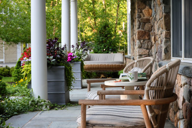 Inspiration for a contemporary porch remodel in New York